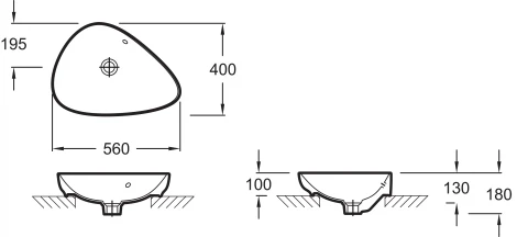 Раковина Jacob Delafon Nouvelle Vague EVI102