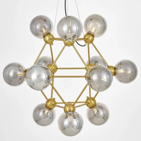 Подвесной светильник Lumina Deco Zodiak LDP 160N-12 MD+GY (220V, на тросе, шарики, молекулы)