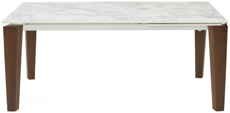 Стол ЭЗМИР (ESMIR) 160 цвет АРАБЕСКАТО (MATTE ARABESCATO SOLID CERAMIC) / ОРЕХ, ®DISAUR M-City 64389