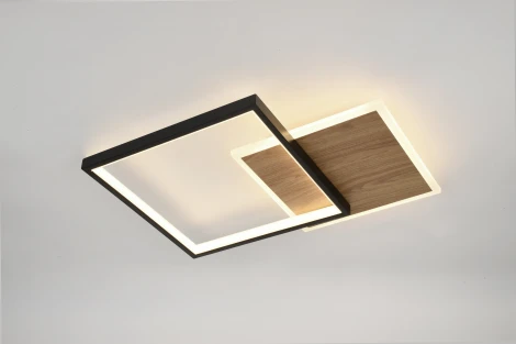 Потолочная люстра светодиодная с пультом ЭРА Ferre CLL-1-60-RC BK +Wood