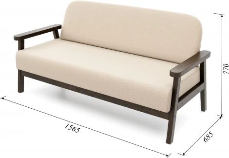 Диван Arsko прямой Флори М венге велюр бежевый