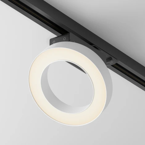 Трековый светильник Rim Unity 3000K 12Вт 110° LED (однофазный) Maytoni Technical TR044-1-12W3K-W (220V, кольцо)