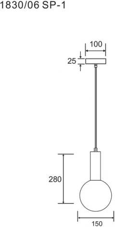 Подвесной светильник Divinare Eterno 1830/06 SP-1 (220V, на проводе, шар)