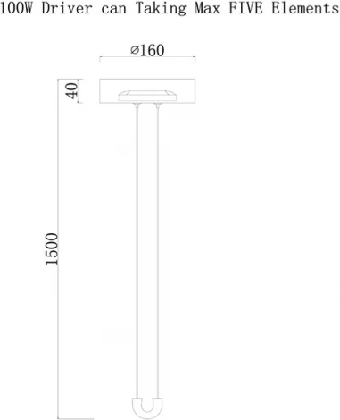 Потолочная чаша накладная с блоком питания и 1 коннектором Divinare Formica 1900/06 PL-100