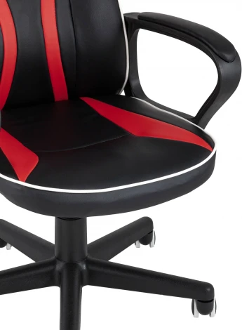 Кресло игровое TopChairs Racer Lighti черное с красным УТ000001838