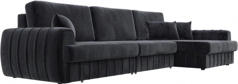 Диван угловой Лига-057 НПБ Лонг угол правый Лига Диванов (Велюр) арт.129307