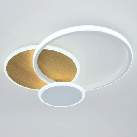 Потолочная люстра светодиодная с пультом ЭРА City CLL-1-60-RC WH+Wood