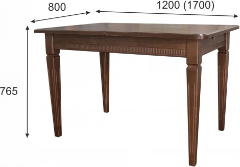 Стол обеденный Васко В 86Н орех 120/170*80 Mebelik арт.005479