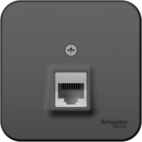 Телефонная розетка накладная RJ-11 (антрацит) Systeme Electric Blanca BLNIA011006