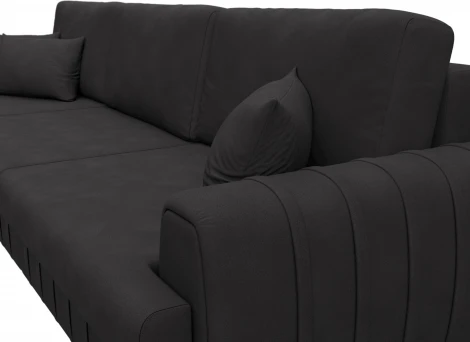 Диван угловой Лига-057 НПБ Лонг угол левый Лига Диванов (Замша) арт.129313L