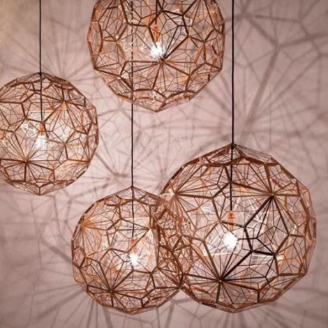 Подвесной светильник Etch Web Gold Imperiumloft 40,019 (73597-22) (220V, на проводе, шар)