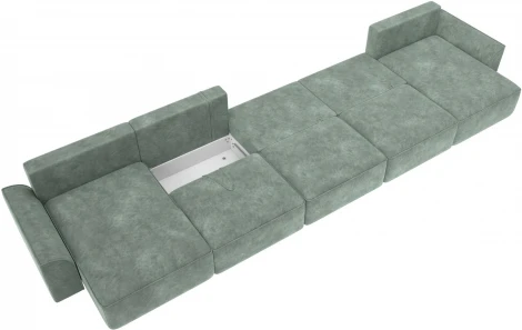 Диван п-образный Лига-048 НПБ МегаЛонг Лига Диванов (Велюр) арт.128321