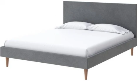 PROxSON Кровать Claro (Ткань: Велюр Monopoly Британский серый (996)) 140x200