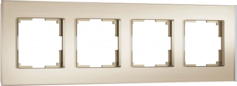 Рамка на 4 поста (шампань, стекло soft-touch) Werkel W0043111 (a064579)