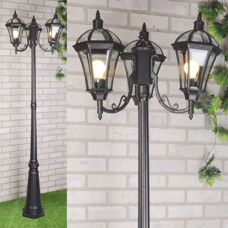 Наземный фонарь Elektrostandard Capella черный F/3