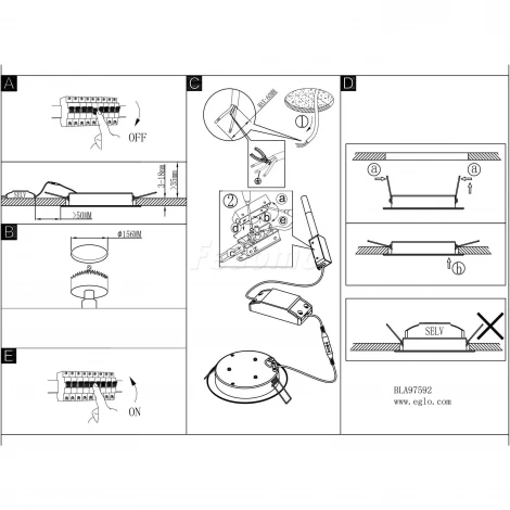 Встраиваемый точечный светильник Eglo Fiobbo 97592