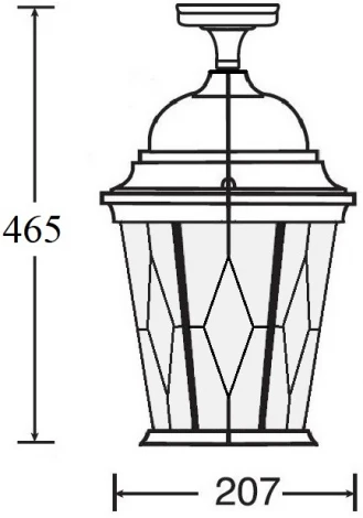 Потолочный светильник уличный Oasis Light ASTORIA 2M 91405MA Gw ромб (220V, IP44)