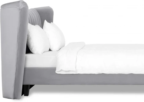 Кровать Queen II Agata L ОГОГО (арт.574735), (Ткань/Серый)