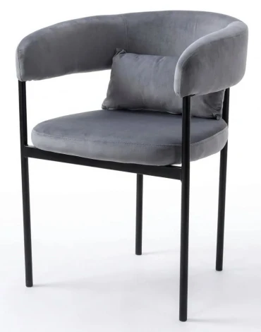 Стул СТАН, цвет H-14 Серый, велюр / черный каркас M-City 64805