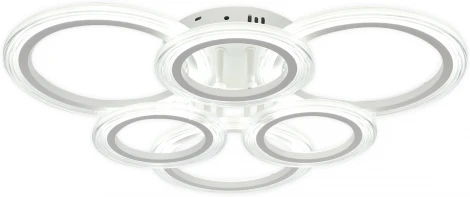 Потолочная люстра светодиодная Escada Avani 10258/6LED 80Вт, с ПДУ, металл/акрил, белый (220V)