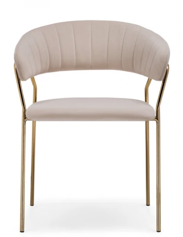 Стул Woodville на металлокаркасе Kamelia 1 beige / gold 15469