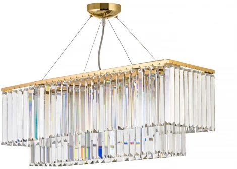 Подвесная большая люстра Arti Lampadari Enio E 1.5.70x25.101 GP (220V, хрусталь, на тросе)