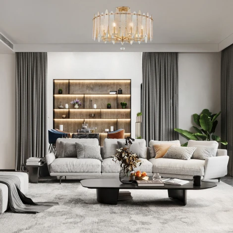 Потолочная люстра хрустальная на штанге Arte Milano Sorrento-3309 373309/8/80/570 GD (220V)