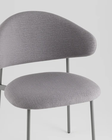Стул Evan велюр серый каркас серый Stool Group УТ000042346