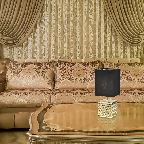 Настольная лампа Uniel UML-B306 E14 GOLD/BLACK