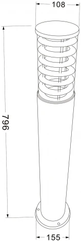 Наземный светильник Maytoni Bronx O576FL-01GR1 (220V, круглые, IP54)
