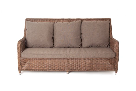Диван трехместный из искусственного ротанга, цвет коричневый 4SIS Гляссе YH-C3579W-2 brown