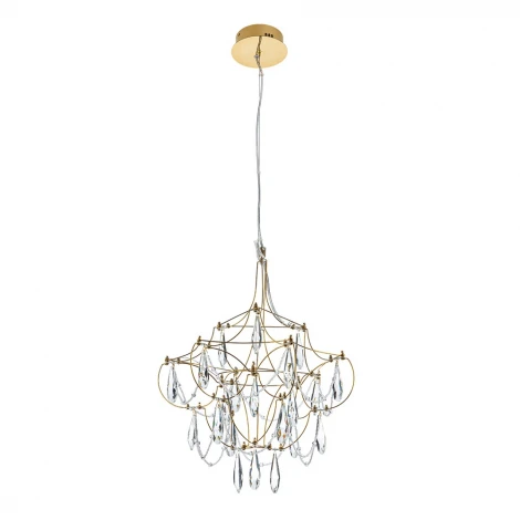 Подвесная люстра светодиодная хрустальная с пультом с регулировкой цветовой температуры Modelux MODELUX ML.5601.400P BS