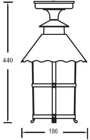 Потолочный светильник уличный Oasis Light CAIOR 1 81505A R (220V, фонарь, IP44)