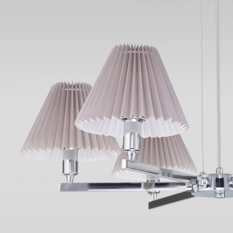 Умная подвесная люстра Eurosvet Peony 60136/6 хром/серый (220V)