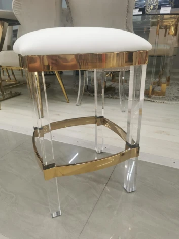 Табурет барный IST-CASA Найс MH-1974S.2, 40х40х61, белый, золото