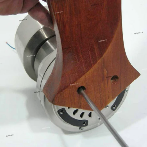 Вентилятор потолочный с пультом управления Faro Lantau, 3 лопасти, никель, орех