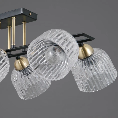 Потолочная люстра на штанге ILLUMICO IL0794-6SQ-25BKAB ELITE