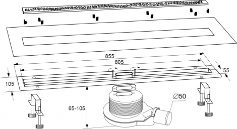Душевой лоток Winkiel Fino Perle WDO-800-03-6602