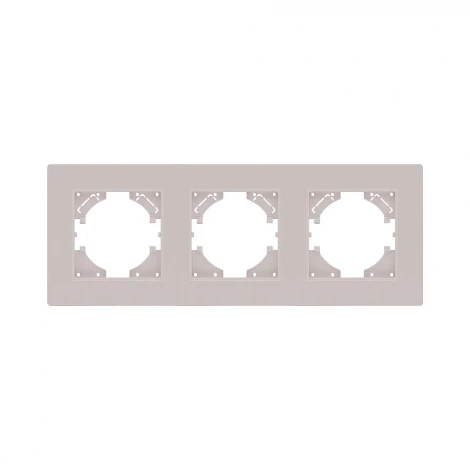 Рамка 3-постовая кашемир матовый Kollinger Eleganz Plex EP3CM