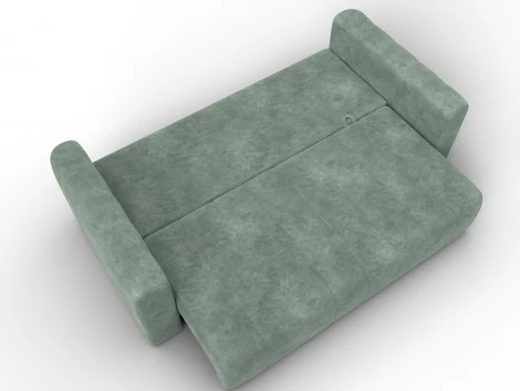 Диван прямой Лига-062 НПБ (ДСП,Фанера,ХДФ/Пластик/Велюр/Зеленый) Лига Диванов 130268