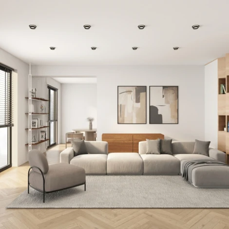 Встраиваемый светильник Denkirs Niko DK2100-BK (220V, круглые)