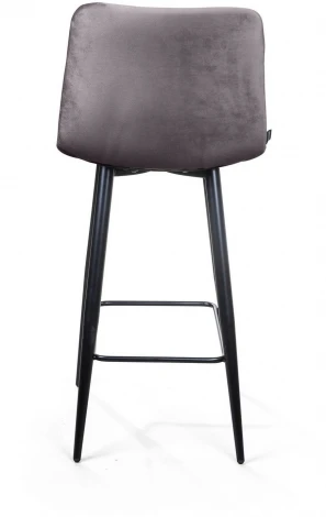 Стул полубарный UNO, бархат серый 27 / чёрный конус Top Concept UNO 74736