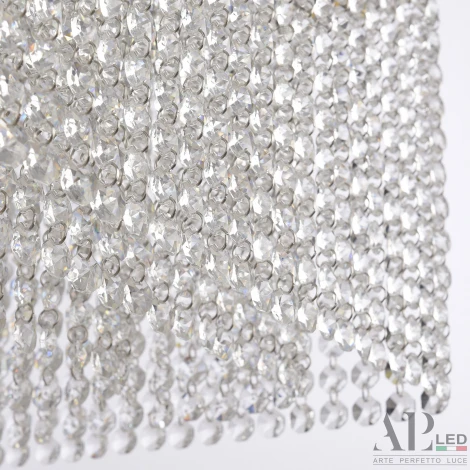 Подвесная люстра светодиодная APL LED Sicilia SH03.80.A.Ni.4000 (220V, хрусталь, на тросе)