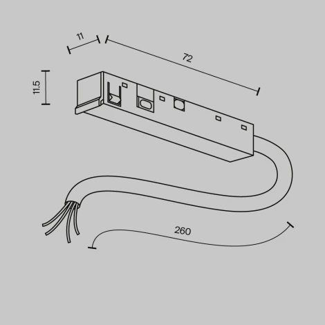 Ввод питания Maytoni Technical Accessories for tracks Exility X TRA239B-42B