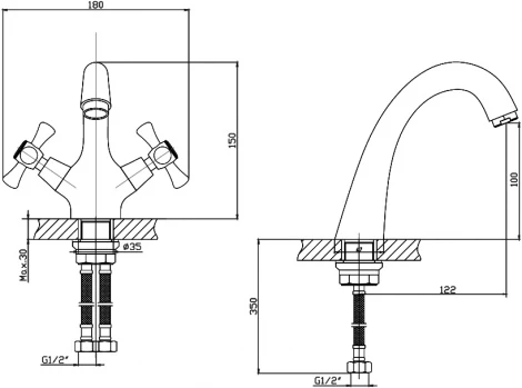 Смеситель Agger Retro A1902100 для раковины
