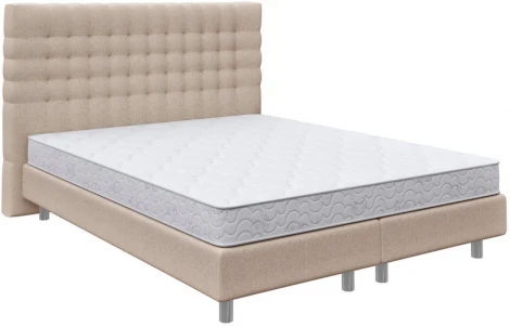 PROxSON Кровать Tallinn Boxspring Lift (Ткань: Рогожка Savana Camel (бежевый)) 200x200