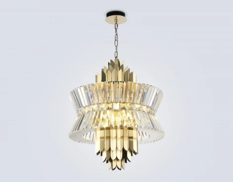 Подвесная люстра с хрусталем Ambrella High Light LH41017 (220V, на цепи)