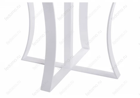 Стеклянный стол Woodville Нейтон белый мрамор / белый 462375