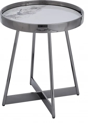 Журнальный столик Гера 50*50 см белая керамика Stool Group арт.УТ000039406