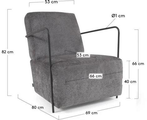 Кресло La Forma (ex Julia Grup) Gamer (Серый/ Сталь,Акрил,Сосна,Пена,Металл,Пенополиуретан)